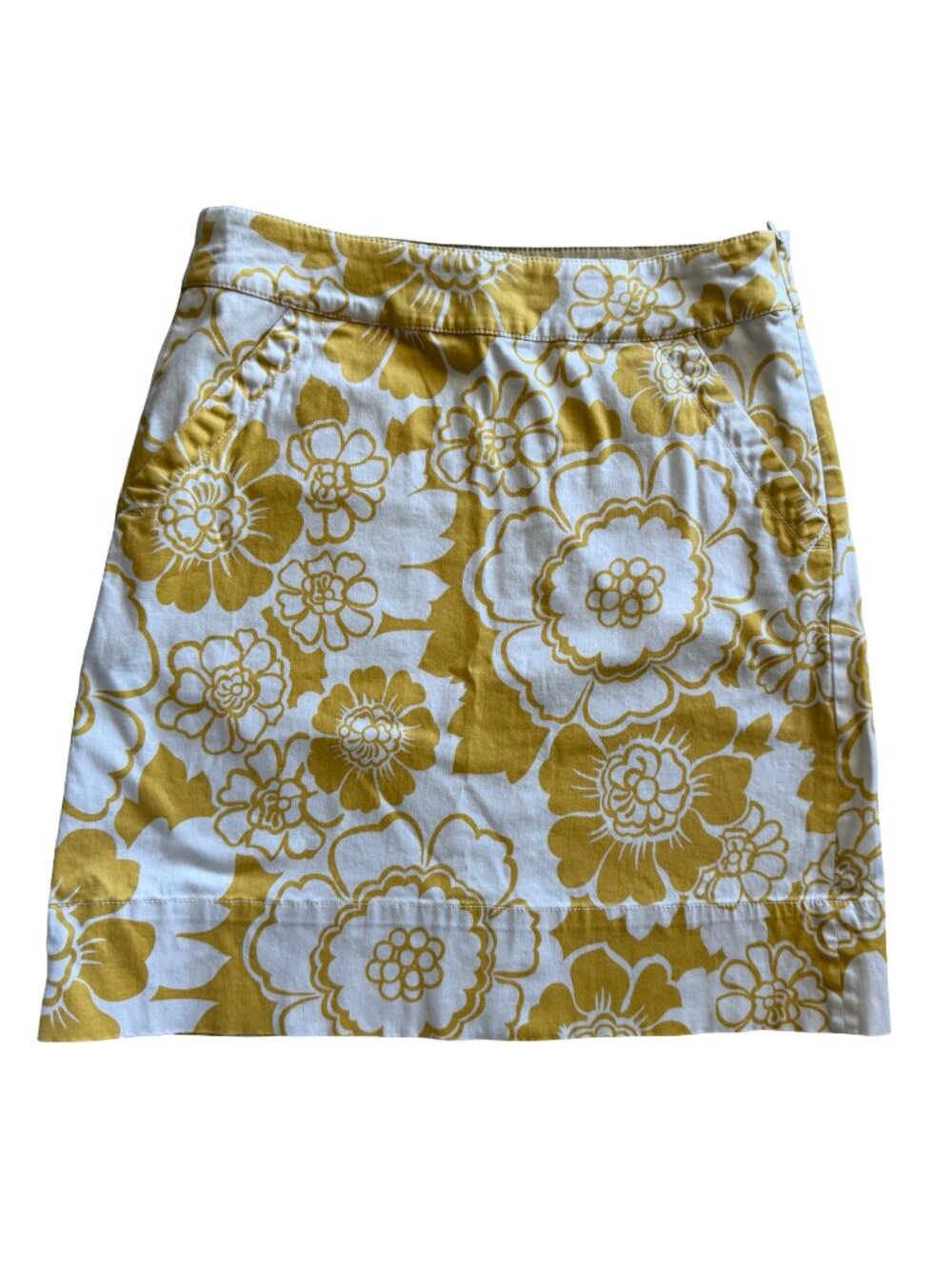 Boden Cotton Stretch Vintage Floral Boardwalk Skirt UK 10R/US 6